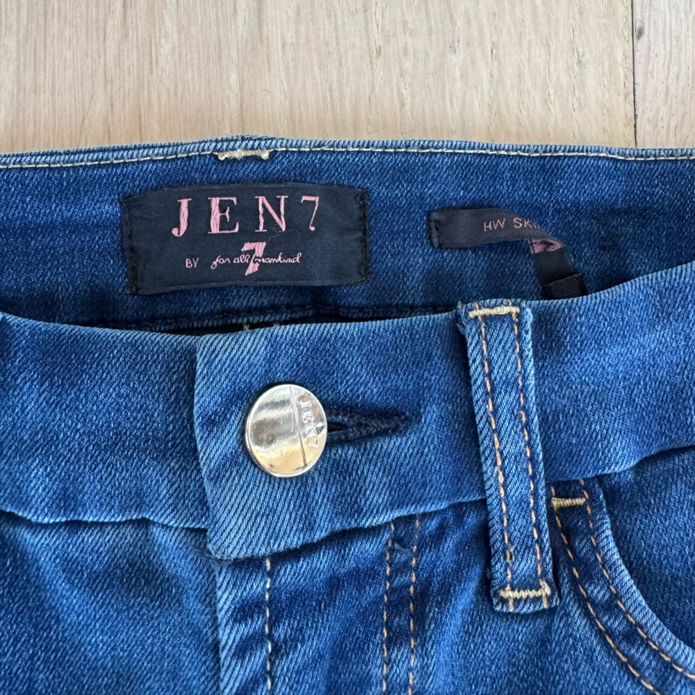 7 For All Mankind Jen7 HW Skinny Jeans Size 6 - Picture 6 of 8